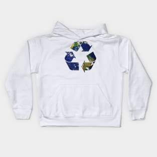 Reduce, Recycle, Reuse - Earth. Kids Hoodie